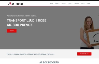 Izrada web sajta za AR BOX Selidbe