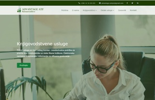 Izrada web sajta za Knjigovodstvena agencija Advantage ATF