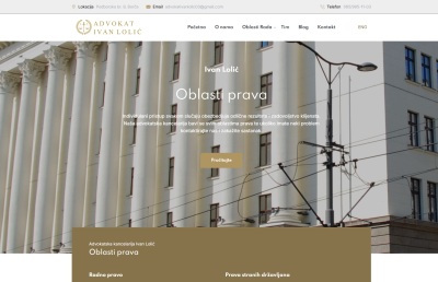 Izrada web sajta za Advokat Ivan Lolić