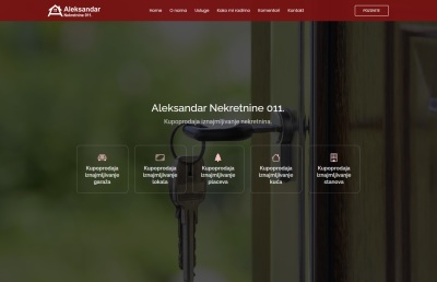 Izrada web sajta za Nekretnina Aleksandar