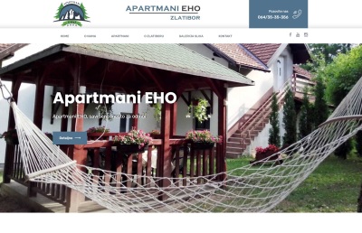 Izrada web sajta za EHO Apartmani Zlatibor