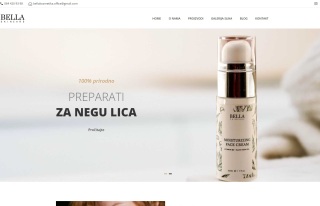 Izrada web sajta za Bella kozmetika