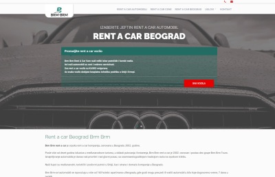 Izrada web sajta za Rent a car Brm Brm