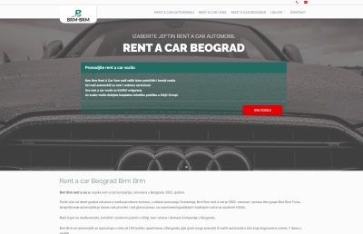 Izrada web sajta za Rent a car Brm Brm