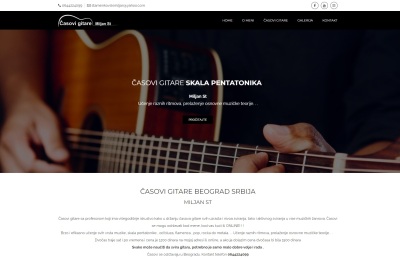 Izrada web sajta za Časovi Gitare Beograd