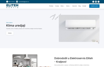 Izrada web sajta za Eliteh - Kraljevo
