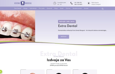 Izrada web sajta za Extra Dental Beograd