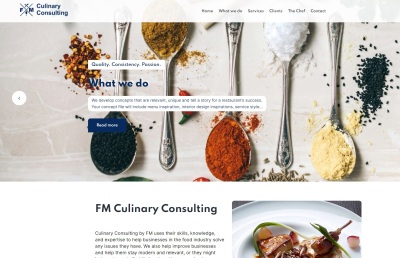 Izrada web sajta za FM Culinary Consulting