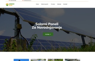 Izrada web sajta za Green Sun solarni sistemi