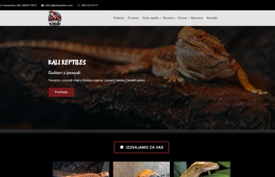 Izrada web sajta za KALI REPTILES