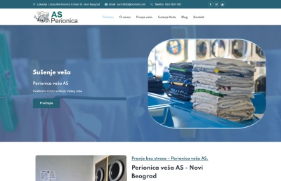 Izrada web sajta za Perionica veša AS