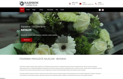 Izrada web sajta za Pogrebno Preduzeće Najdijon - Beograd