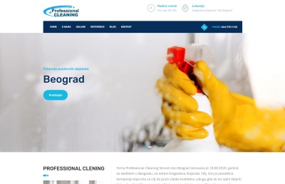 Izrada web sajta za Professional Cleaning Service