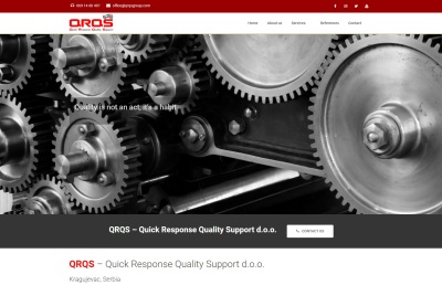 Izrada web sajta za Quick Response Quality Support
