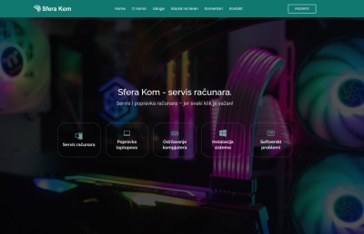 Izrada web sajta za Sfera Kom Beograd