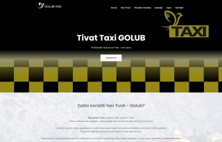 Izrada web sajta za Tivat taxi GOLUB