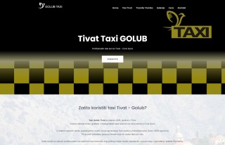 Izrada web sajta za Tivat taxi GOLUB