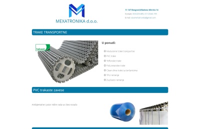 Izrada web sajta za MEXATRONIKA d.o.o.