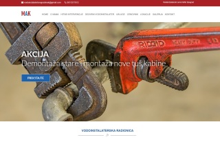 Izrada web sajta za Vodoinstalaterski servis MAK