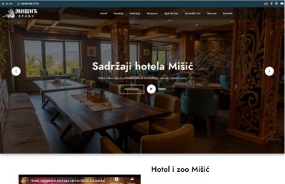 Izrada web sajta za Hotel i zoo Mišić
